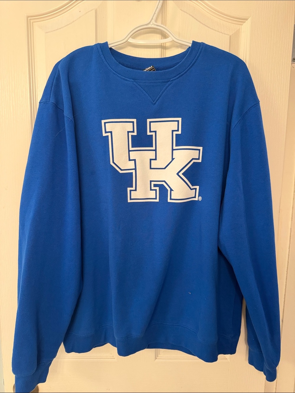 Top of the World Royal Blue Crewneck Sweatshirt with White UK Logo